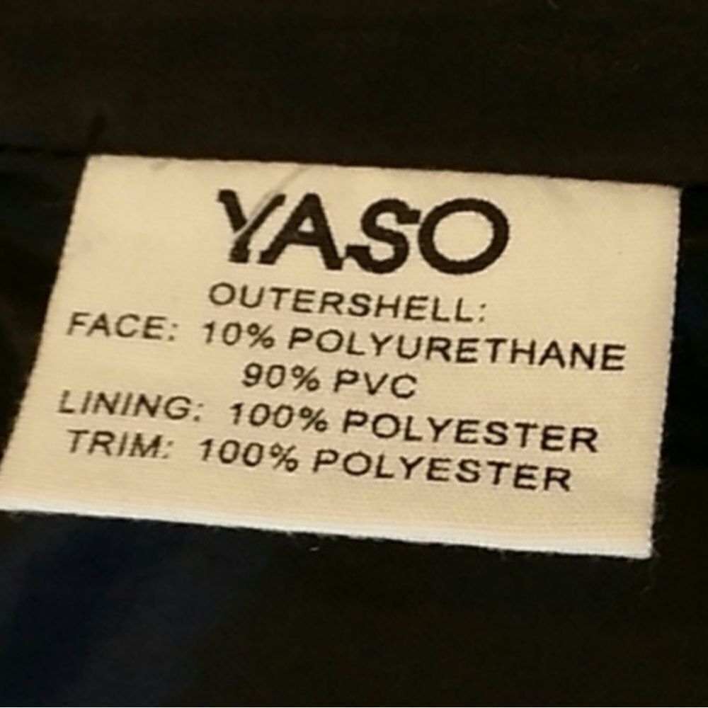 Yaso Black Faux Leather Puffer Vest Size Large - Picture 8 of 15